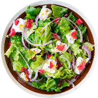 Bunter Blattsalat mit Gemüse